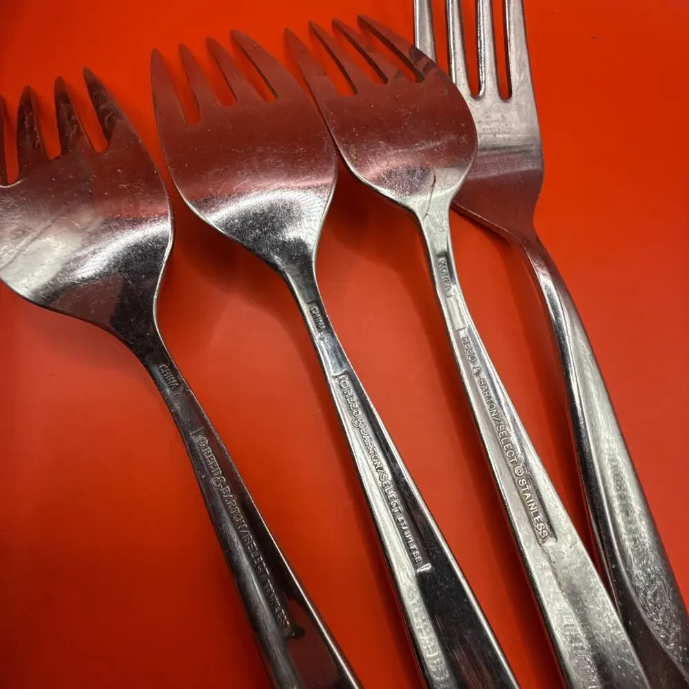 (8) Salad Forks Reed & Barton EDGARTOWN Stainless 6 1/2 in Flatware Replacement